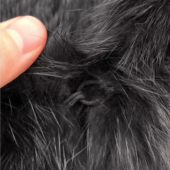 JOIE Andoni Rabbit Fur Vest Black S EUC Designer Luxury - Picture 4 of 8